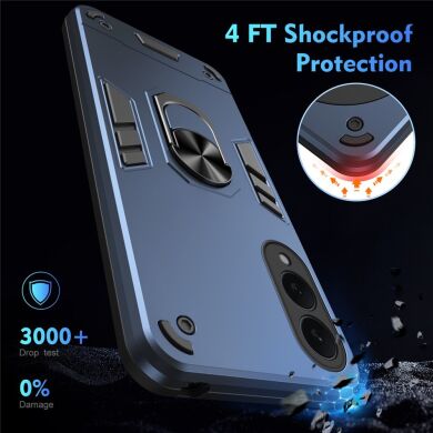 Захисний чохол Deexe Hybrid Shell для Samsung Galaxy S25 Edge (S937) - Blue