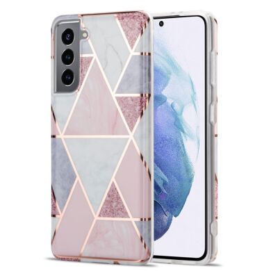 Защитный чехол Deexe Marble Pattern для Samsung Galaxy S21 - Pink