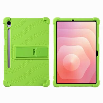 Защитный чехол Deexe Silicone Kickstand для Samsung Galaxy Tab S11 (X730/X736) - Green