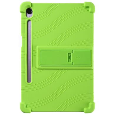 Защитный чехол Deexe Silicone Kickstand для Samsung Galaxy Tab S11 (X730/X736) - Green
