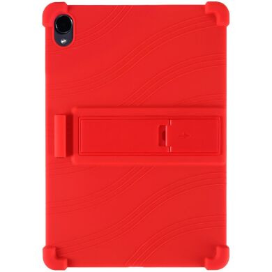 Защитный чехол Deexe Silicone Kickstand для Samsung Galaxy Tab S12 Plus - Red