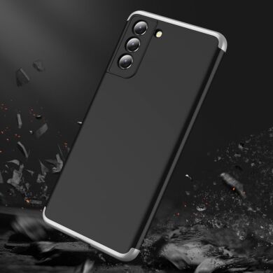 Захисний чохол GKK Double Dip Case для Samsung Galaxy S21 (G991) - Black / Silver