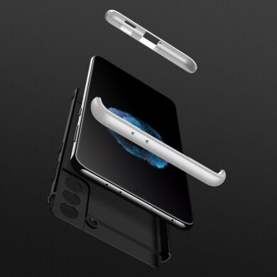 Защитный чехол GKK Double Dip Case для Samsung Galaxy S21 (G991) - Black / Silver
