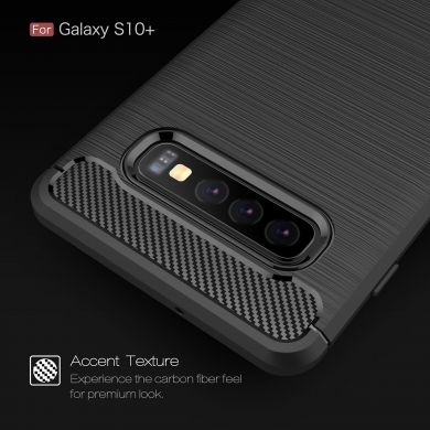 Захисний чохол UniCase Carbon для Samsung Galaxy S10 Plus - Black