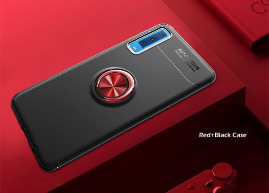 Захисний чохол UniCase Magnetic Ring для Samsung Galaxy A7 2018 (A750), Black/Red