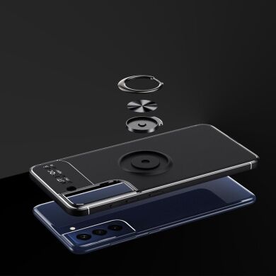 Защитный чехол UniCase Magnetic Ring для Samsung Galaxy S21 FE (G990) - Black / Red