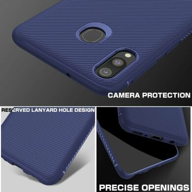 Защитный чехол UniCase Twill Soft для Samsung Galaxy M20 - Blue