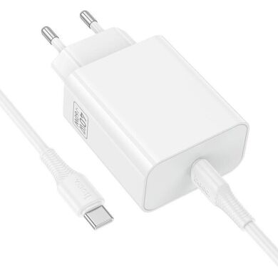 Сетевое зарядное устройство Hoco C162A PD40W + кабель Type-C to Type-C - White