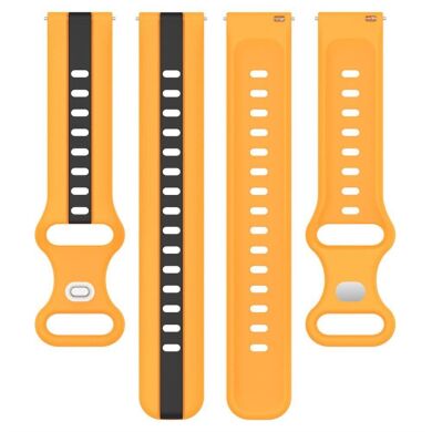 Ремешок Deexe Sport Strap для часов с шириной крепления 22мм - Black / Yellow