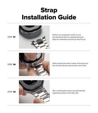 Ремінець Ringke Metal One Air для Samsung Galaxy Watch 8 (40/44mm) / 8 Classic 8800328813786 - Silver