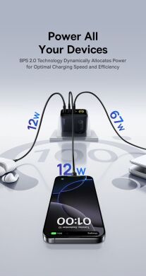 Сетевое зарядное устройство Baseus PicoGo AE21 2C+U 100W + кабель Type-C to Type-C (E0121B00) - Black