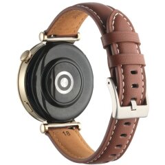 Кожаный ремешок Deexe Genuine Leather для часов с шириной крепления 18 мм - Caramel