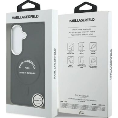 Защитный чехол Karl Lagerfeld Embossed Ring RSG Logo MagSafe для Samsung Galaxy S26 (S942) KLHMS26SPSKRSGEK - Black