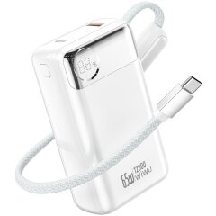 Внешний аккумулятор WiWU T132 65W (12000 mAh) + кабель Type-C - White