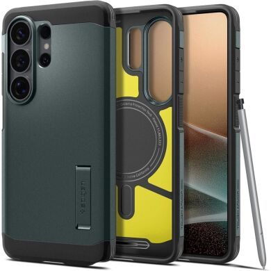 Захисний чохол Spigen Tough Armor (MagFit) для Samsung Galaxy S26 Ultra (S948) ACS10686 - Abyss Green
