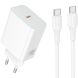 Сетевое зарядное устройство Hoco C162A PD40W + кабель Type-C to Type-C - White. Фото 1 из 9