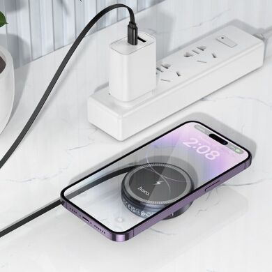 Беспроводное зарядное устройство Hoco CQ18 2 in 1 (15W) + iWatch - Metal gray