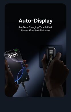 Сетевое зарядное устройство Baseus PicoGo AE21 2C+U 100W + кабель Type-C to Type-C (E0121B00) - Black