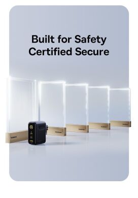 Сетевое зарядное устройство Baseus PicoGo AE21 2C+U 100W + кабель Type-C to Type-C (E0121B00) - Black