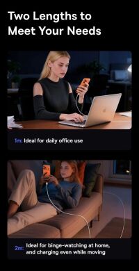 Кабель Baseus Crystal USB to Type-C 100W (1m) E04279 - Moon White