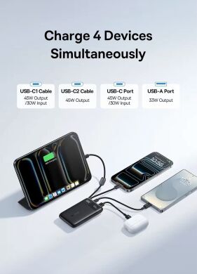 Внешний аккумулятор Baseus EnerFill FC11 45W + кабель Type-C (10000mAh) E00310 - Black