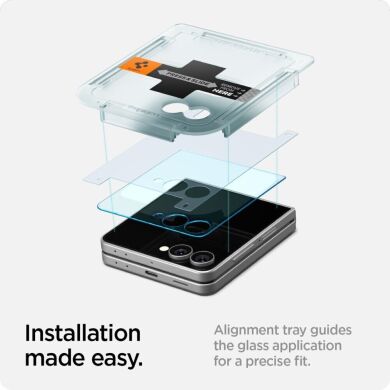 Комплект защитных стекол Spigen (SGP) GLAS.tR EZ Fit Sensor Protected для Samsung Galaxy Flip 7 (AGL09585)