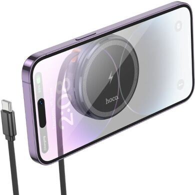 Беспроводное зарядное устройство Hoco CQ18 2 in 1 (15W) + iWatch - Metal gray