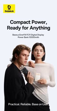 Внешний аккумулятор Baseus EnerFill FC11 45W + кабель Type-C (10000mAh) E00310 - Black