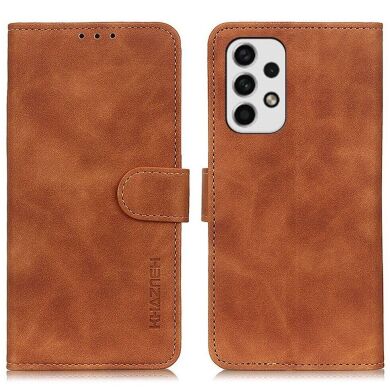 Чехол-книжка KHAZNEH Retro Wallet для Samsung Galaxy A23 (A235) - Brown