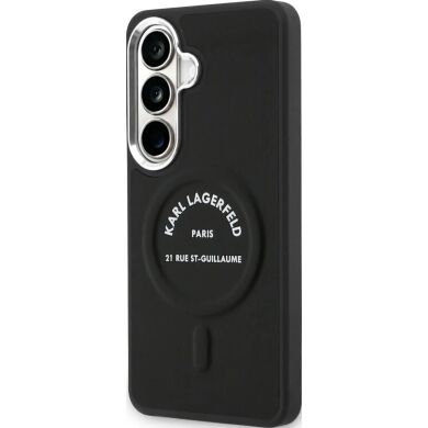 Защитный чехол Karl Lagerfeld Embossed Ring RSG Logo MagSafe для Samsung Galaxy S26 (S942) KLHMS26SPSKRSGEK - Black