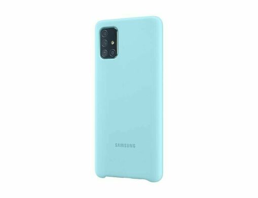Силиконовый чехол Silicone Cover для Samsung Galaxy A71 (A715) EF-PA715TLEGRU - Blue