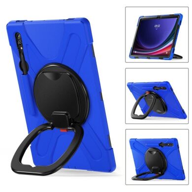 Захисний чохол Deexe Hand Grip для Samsung Galaxy Tab S9 Ultra (X910/916) - Black / Blue