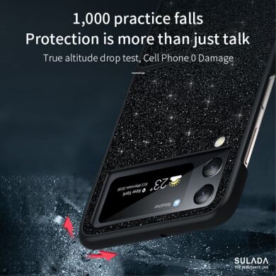 Защитный чехол SULADA Dazzling Glittery (FF) для Samsung Galaxy Flip 4 - Black