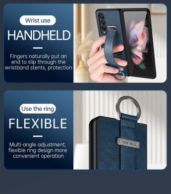 Защитный чехол SULADA Fashion Series для Samsung Galaxy Fold 4 - Black