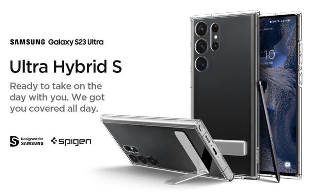 Защитный чехол Spigen (SGP) Ultra Hybrid S для Samsung Galaxy S23 Ultra (S918) - Crystal Clear