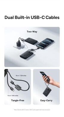 Внешний аккумулятор Baseus EnerFill FC11 45W + кабель Type-C (10000mAh) E00310 - Black