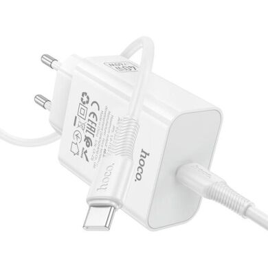 Сетевое зарядное устройство Hoco C162A PD40W + кабель Type-C to Type-C - White