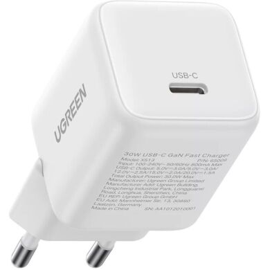 Мережевий зарядний пристрій UGREEN X513 30W Type-C (65009) - White