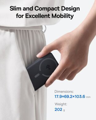 Внешний аккумулятор Baseus EnerFill FM12 Qi2 Magnetic 22.5W (10000mAh) E0028500 - Cosmic Black