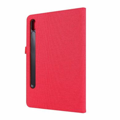 Чехол Deexe Cloth Style для Samsung Galaxy Tab S7 (T870.875) / S8 (T700/706) - Red