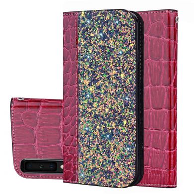 Чехол Deexe Glittery Crocodile для Samsung Galaxy A7 2018 (A750) - Red