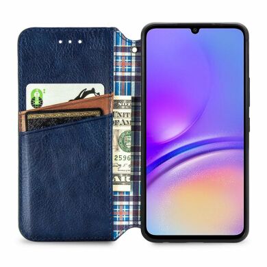 Чохол Deexe Rhombus Wallet для Samsung Galaxy A05 (A055) - Blue