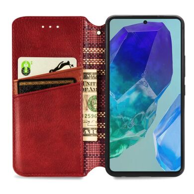 Чохол Deexe Rhombus Wallet для Samsung Galaxy A16 (A165) - Red