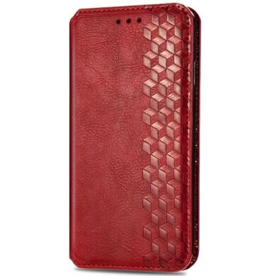 Чохол Deexe Rhombus Wallet для Samsung Galaxy A16 (A165) - Red