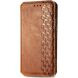 Чохол Deexe Rhombus Wallet для Samsung Galaxy S26 FE - Brown