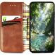 Чохол Deexe Rhombus Wallet для Samsung Galaxy S26 FE - Brown