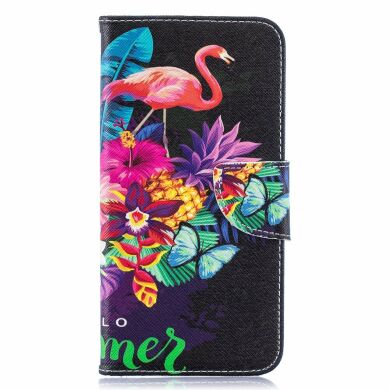 Чехол-книжка Deexe Color Wallet для Samsung Galaxy A10 (A105) - Flamingo and Pineapple