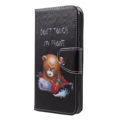 Чехол-книжка Deexe Color Wallet для Samsung Galaxy J4 2018 (J400) - Don't Touch My Phone