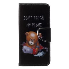 Чехол-книжка Deexe Color Wallet для Samsung Galaxy J4 2018 (J400) - Don't Touch My Phone