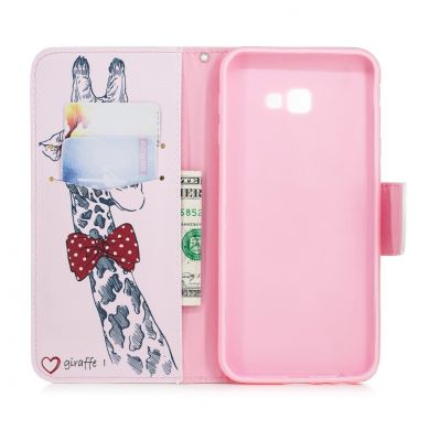 Чохол-книжка Deexe Color Wallet для Samsung Galaxy J4+ (J415), Giraffe Wearing Glasses
